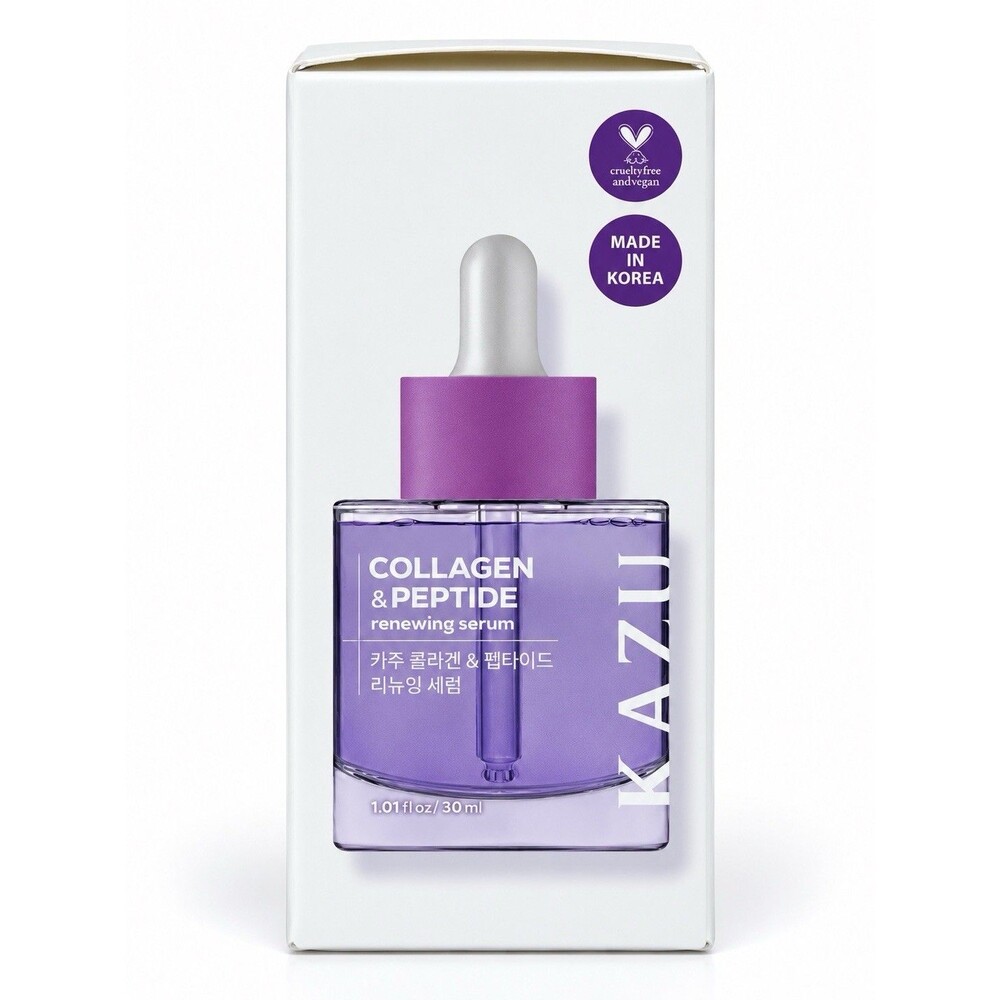 KAZU BEAUTY Korean Collagen & Peptide Renewing Serum 1.01 FL OZ NIB